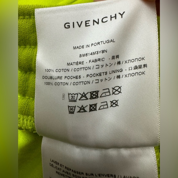 NWT Givenchy Unisex Jogger in Citrus Green - Picture 7 of 9